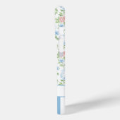 Errötendes Blau Wasserfarbe Florales Monogramm  Case-Mate iPhone Hülle (Rückseite / Links)