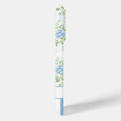 Errötendes Blau Wasserfarbe Florales Monogramm  Case-Mate iPhone Hülle (Rückseite / Rechts)