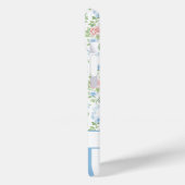 Errötendes Blau Wasserfarbe Florales Monogramm  Case-Mate iPhone Hülle (Rückseite / Links)