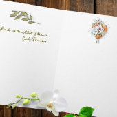 Errötendes Blumenherz mit barocker Stucktextur Karte