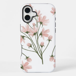 Errötendes elegantes Blumenmuster iPhone 16 Plus Hülle