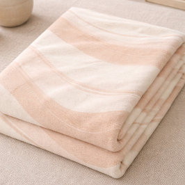 Errötendes Elfenbein-Rippen-Fleece-Decke Fleecedecke
