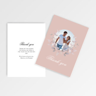 Errötendes Foto Hochzeit Danke Kranz Schrift