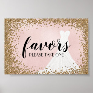 Errötendes Glitter-Brautkleid, Geschenke zur Braut Poster