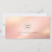 Errötendes Gold-Glow-Logo-QR-Code-Geschenkgutschei (Vorderseite)