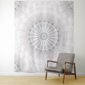 Errötendes Grau Neutrales Boho-Mandala Wandteppich (Beispiel)