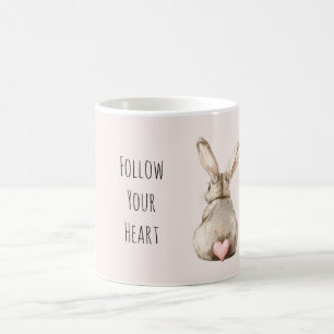 Errötendes Häschen Kaninchen Herz Kaffeetasse