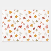 Errötendes Herbstlaub-Muster  Geschenkpapier Set (Vorderseite 2)