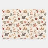 Errötendes Herbstlaub-Muster  Geschenkpapier Set (Vorderseite)