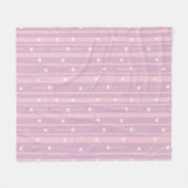 Errötendes Herzstreifenmuster Fleecedecke (Vorderseite (Horizontal))
