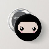 Errötendes Kawaii Ninja Button (Vorne & Hinten)