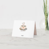 Errötendes Monogramm-Herz-Kaffeetasse Hochzeits-Da Dankeskarte (Rückseite)