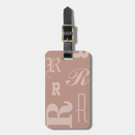 Errötendes personalisiertes Monogramm, typografisc Gepäckanhänger