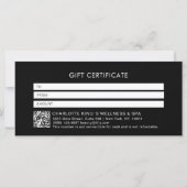 Errötendes Rosa-Beautysalon QR-Code-Geschenkgutsch (Rückseite)