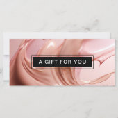 Errötendes Rosa-Beautysalon QR-Code-Geschenkgutsch (Vorderseite)