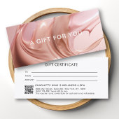 Errötendes Rosa-Beautysalon QR-Code-Geschenkgutsch