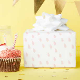 Errötendes Rosa Einfaches Modernes Regentropfen-Mu Geschenkpapier