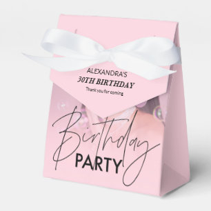 Errötendes Rosa Farbverlauf Foto Geburtstags Favor Geschenkschachtel