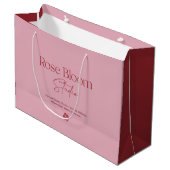Errötendes Rosa Geschäft-Logo-Einkaufstasche Große Geschenktüte (Vorderseite Schrägansicht)
