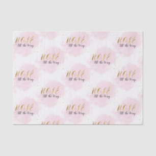 Errötendes Rosa & Gold Rosé Auf der ganzen Linie M Seidenpapier