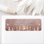 Errötendes Rosa Himmelskörper Mondphase Rücksendea (Insitu)