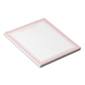 Errötendes Rosa Minimalistisches Monogramm Notizblock (angewinkelt)