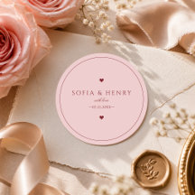 Errötendes Rosa Moderne Minimalistische Hochzeitsa