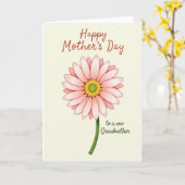 Errötendes Rosa Muttertag Design Karte (Gelbe Blume)