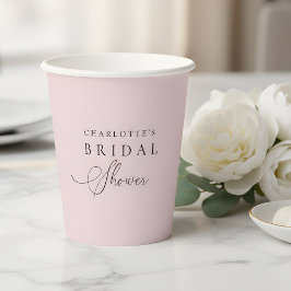 Errötendes Rosa Personalisierte Brautparty Pappbecher