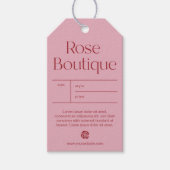 Errötendes Rosa Produkt Kleidungsanhänger Geschenkanhänger (Vorderseite)