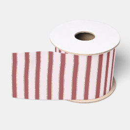 Errötendes Rosa Rot Streifen Weihnachten Ripsband