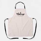 Errötendes Rosa Schrift Logo Makeup Personal Schürze (Vorderseite)