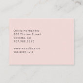 Errötendes Rosa Schwarzes Schriftfoto-Make-up Visitenkarte (Rückseite)