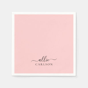 Errötendes Rosa Staubiges Rosa Modernes Minimalist Serviette