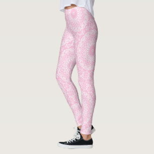 Errötendes Rosa Strahlen Mandala Leggings