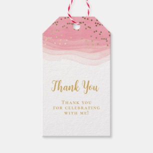 Errötendes Rosa und Gold Geschenkanhänger