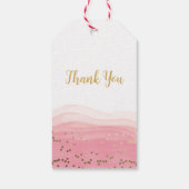 Errötendes Rosa und Gold Geschenkanhänger (Rückseite)