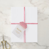 Errötendes Rosa und Gold Geschenkanhänger (Mit Garn)