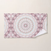 Errötendes Rosa und Minze Mandala Muster Design Badhandtuch Set (Handtuch)