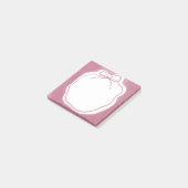 Errötendes Rosa Wasserfarbe-Bogen-Kranz Post-it Klebezettel (angewinkelt)