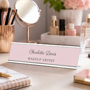 Errötendes Rosa weiblich Frauen Name Titel Geschäf Schreibtischnamensplakette