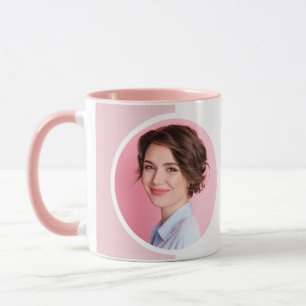 Errötendes Rosa Weiß Foto MUA Eleganter Kaffee Tasse