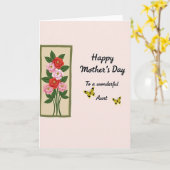 Errötendes Tante Muttertags-Karte Karte (Gelbe Blume)