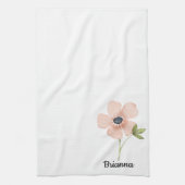 Errötendes Wasserfarben-Blumen-Name Geschirrtuch (Vertikal)