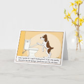 ErrötenSpringerSpanielkarte Karte (Gelbe Blume)