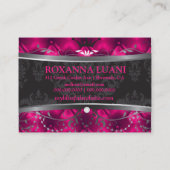 Errötet schwarzes Glück 311 der metallische Visitenkarte (Rückseite)