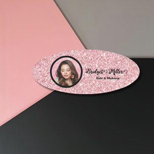 Errötung Glitter-Frisörsalon elegante Schrift Foto Namenschild