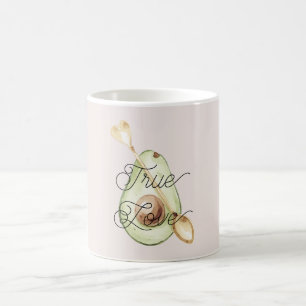 Errötung Rosa Avocado Herz Löffel Kaffeetasse