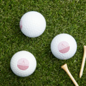 Errötung Staubig Rosa Monogramm Anfangsbuchstabe N Golfball (Insitu Gras)