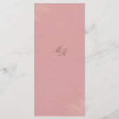 Errötungs-Hochzeitsprogramm Romantik Programm (Rückseite)